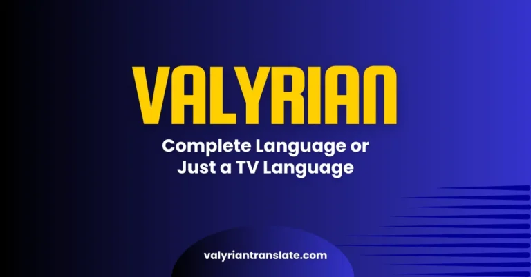 Is High Valyrian a Complete Language or Just a TV Language