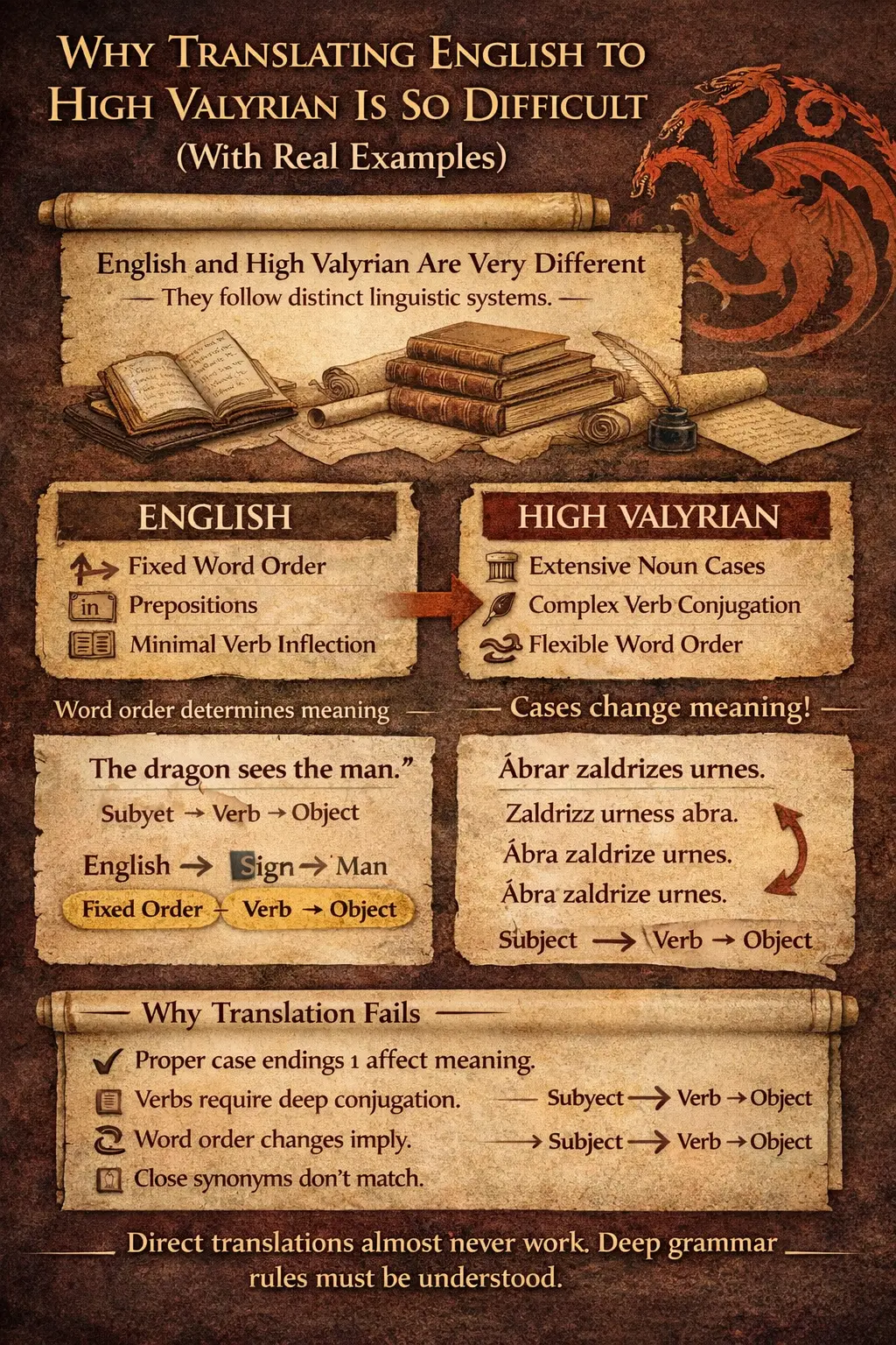 Why Translating English to High Valyrian Is So Difficult (With Real Examples) 2 Why Translating English to High Valyrian Is So Difficult (With Real Examples)