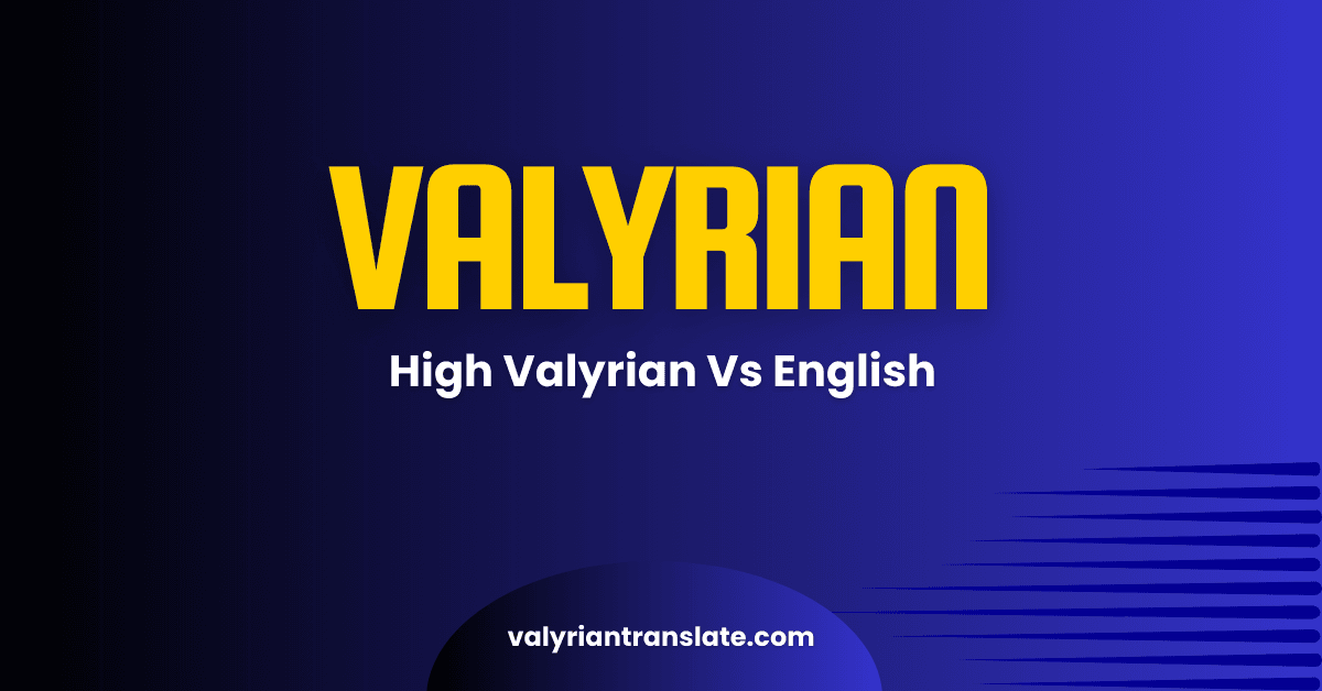 High Valyrian Translator