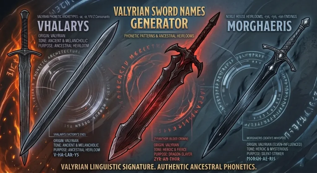 valyrian sword name generator
