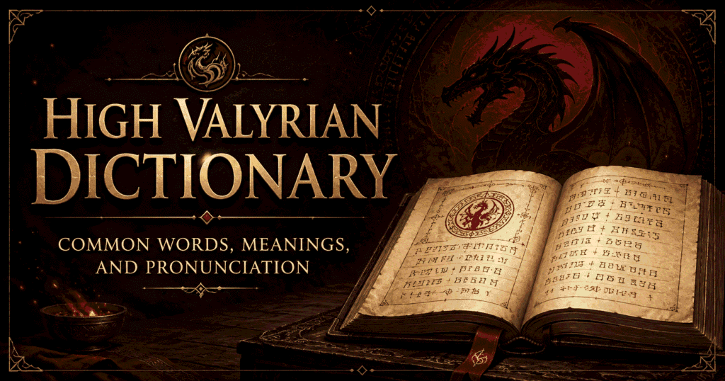 High Valyrian Dictionary: Common Words, Meanings, & Pronunciation 2 High Valyrian Translator