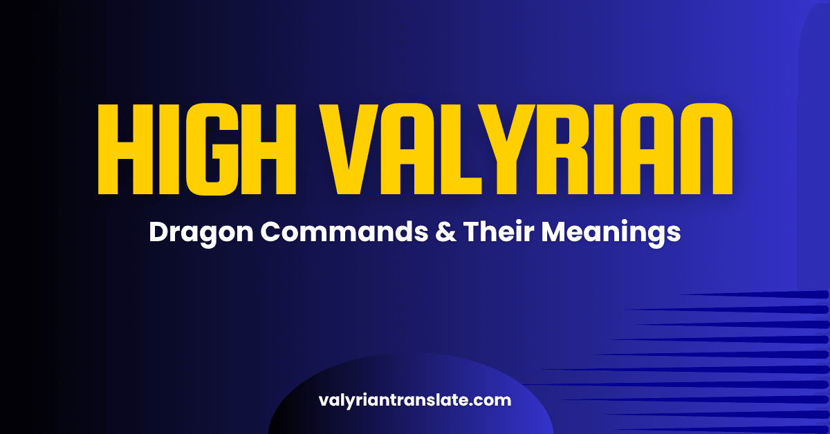 High Valyrian Translator